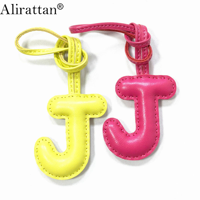 Monogram Keychain Leather - Alirattan, новая тенденция, английская буква J,